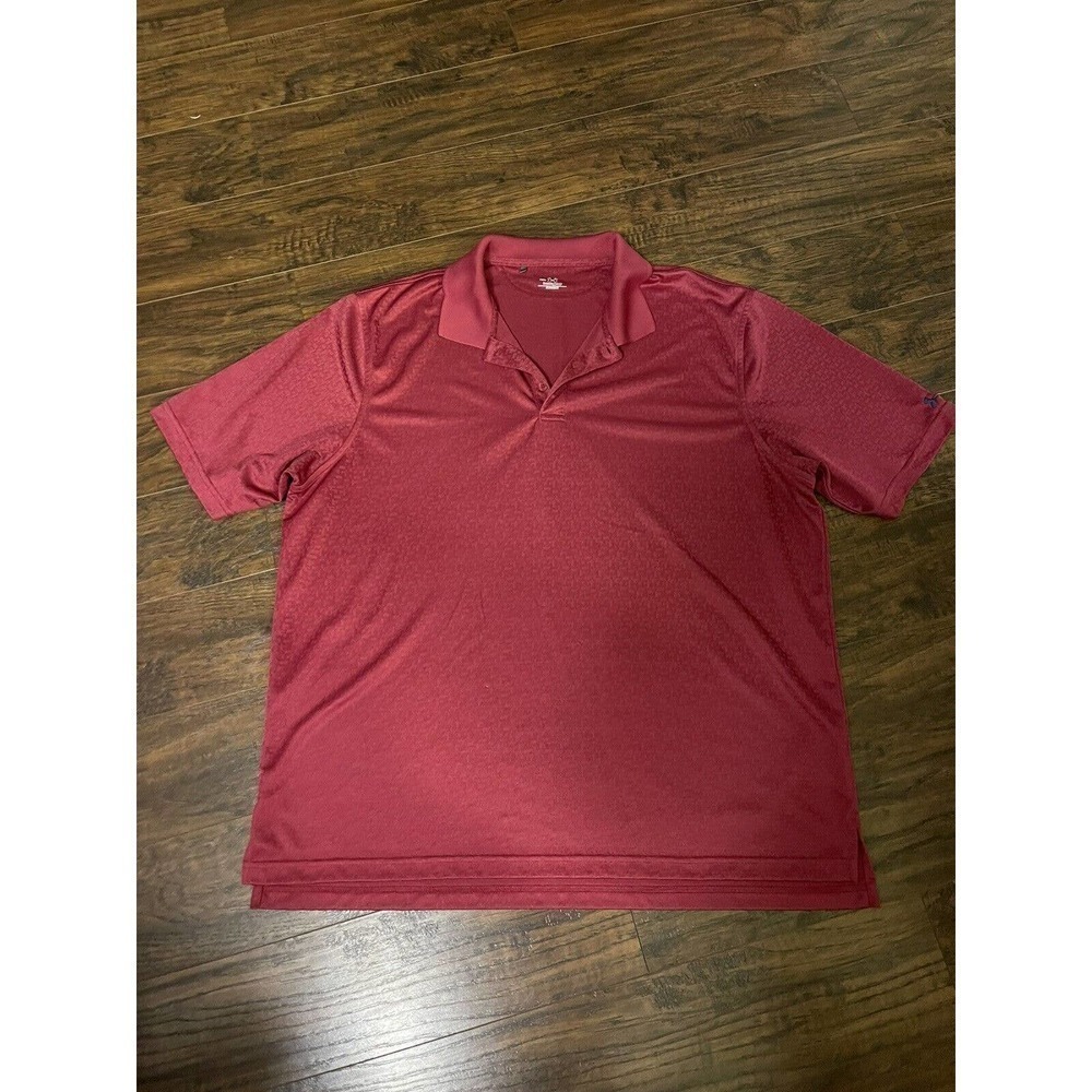Men's Under Armour Polo XXL Burgundy loose Fit Heat gear